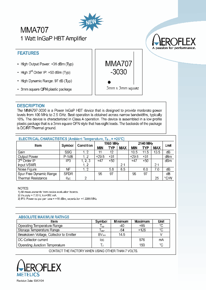 MMA707-3030_5197752.PDF Datasheet