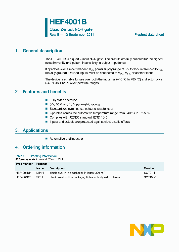 HEF4001BP_5209456.PDF Datasheet