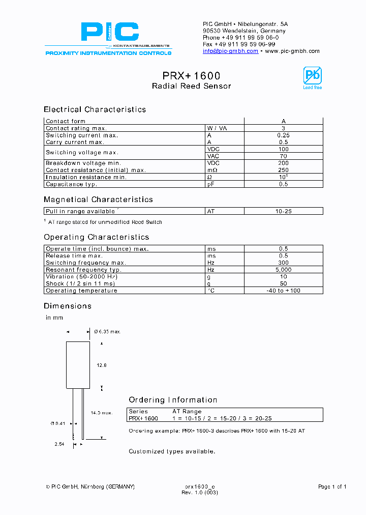 PRX1600-1_5214467.PDF Datasheet