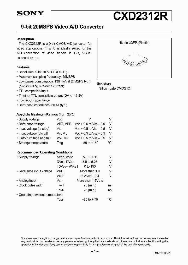 CXD2312R_5217695.PDF Datasheet