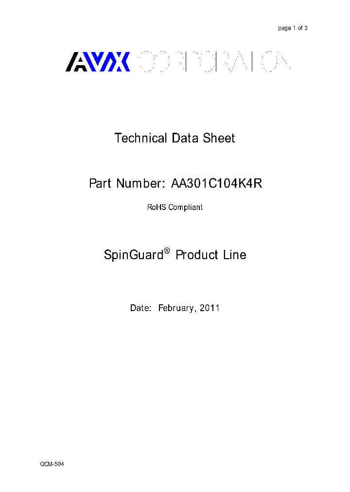 AA301C104K4R_5217884.PDF Datasheet