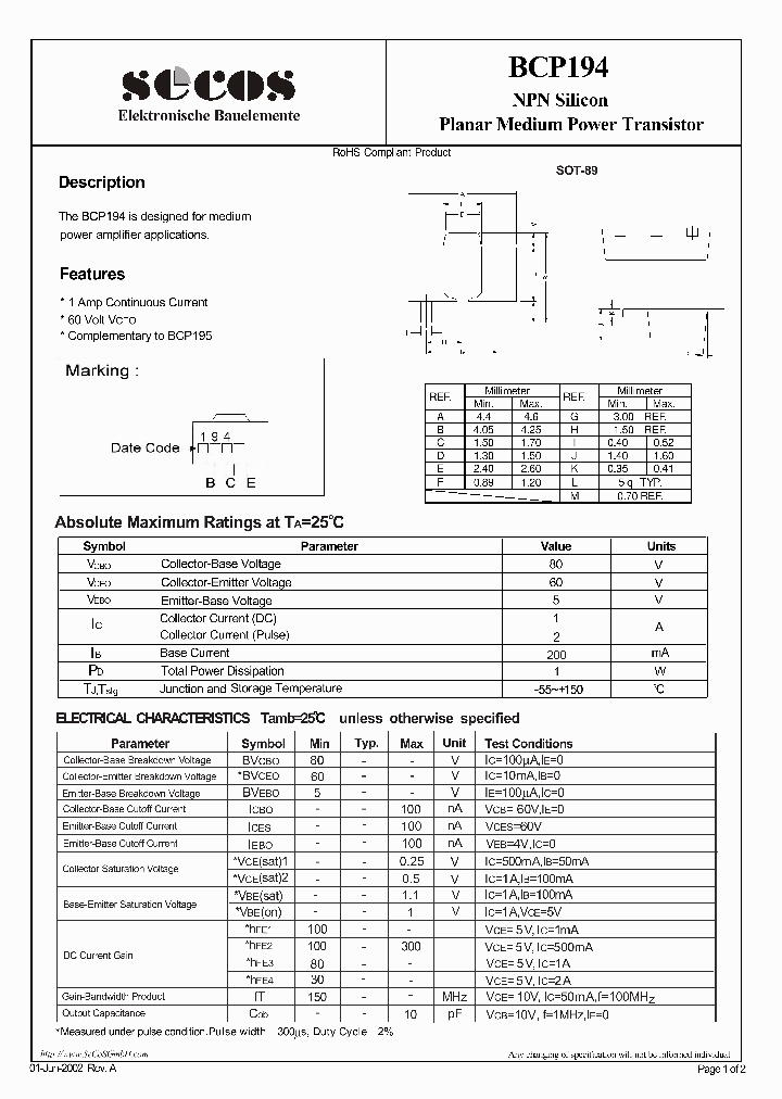 BCP194_5232999.PDF Datasheet