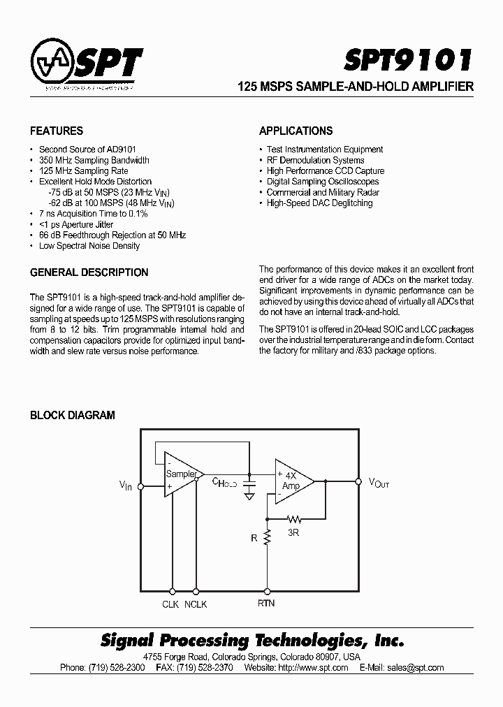 SPT9101SIC_5258407.PDF Datasheet