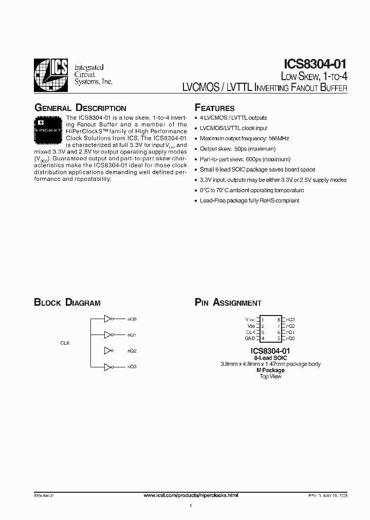 ICS8304-01_5282459.PDF Datasheet