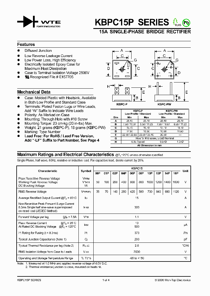 KBPC1516PW_5283964.PDF Datasheet