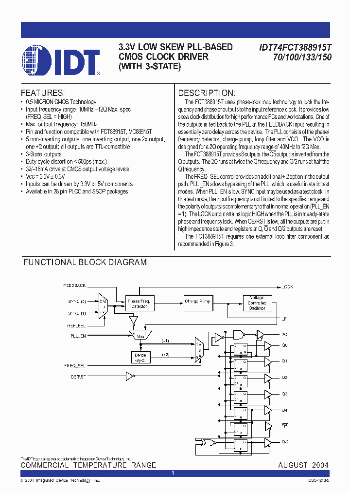 IDT74FCT388915T100PY_5283886.PDF Datasheet