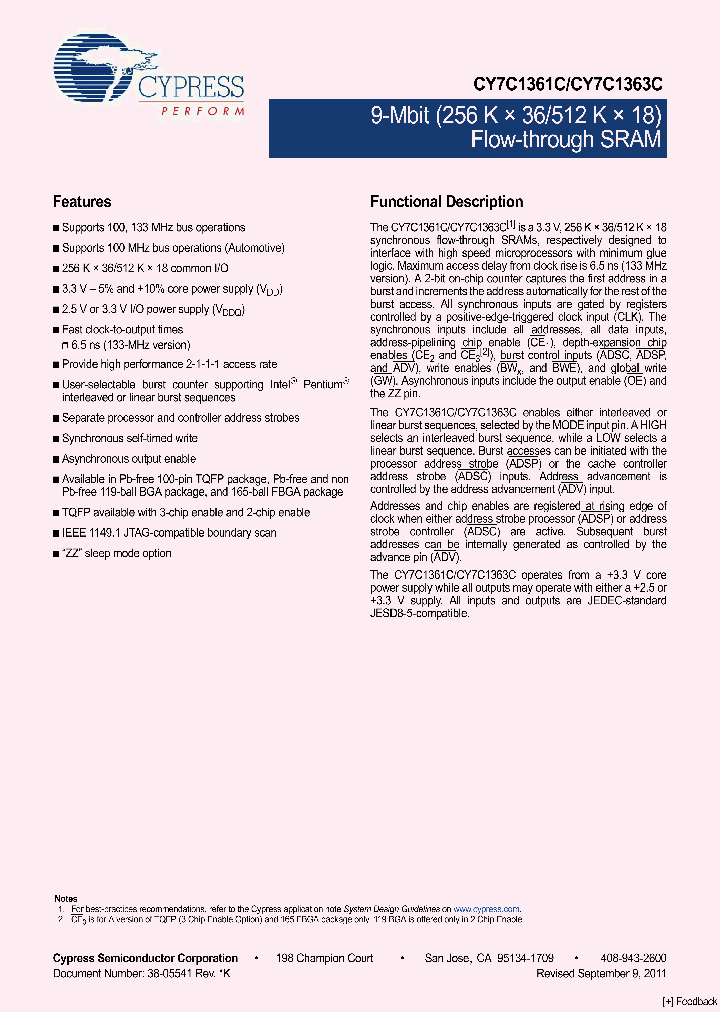 CY7C1363C-133AXC_5317814.PDF Datasheet