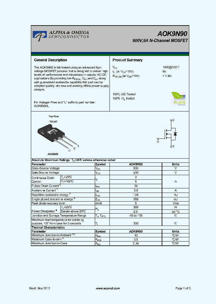 AOK9N90_5327328.PDF Datasheet