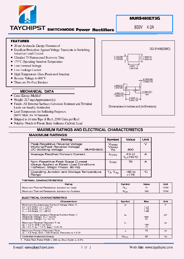 MURS480ET3G_5339371.PDF Datasheet