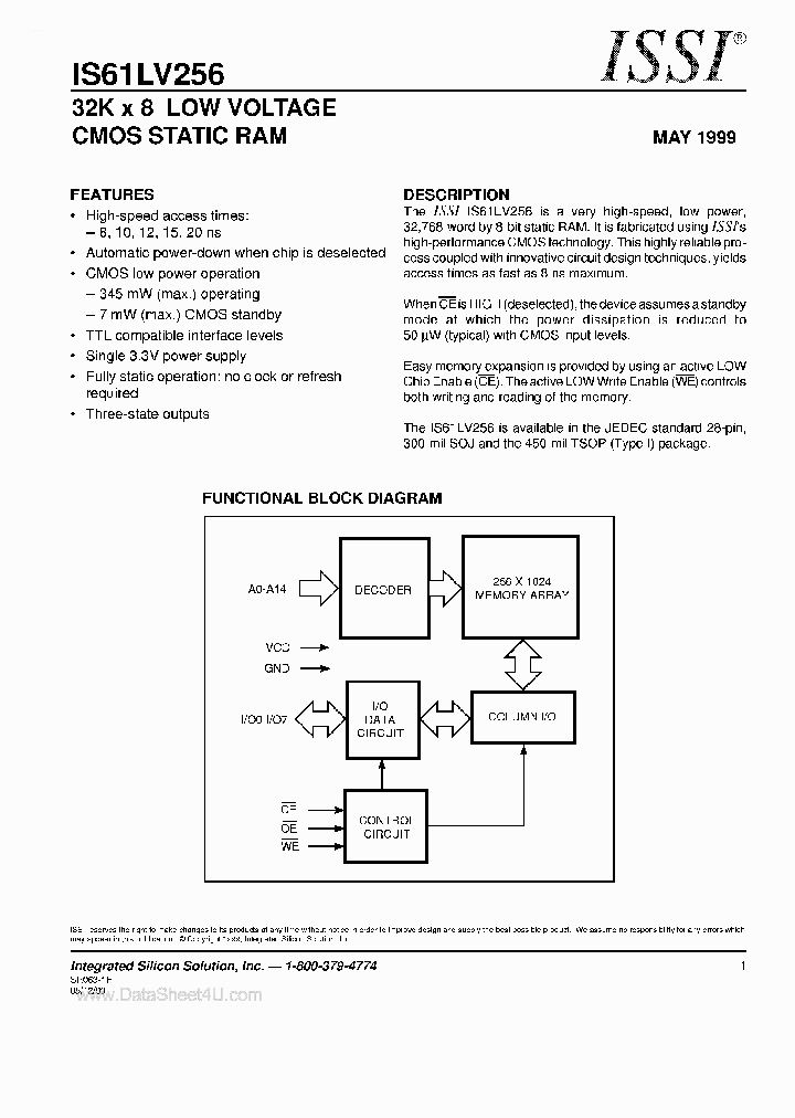 IS61C256_5356743.PDF Datasheet