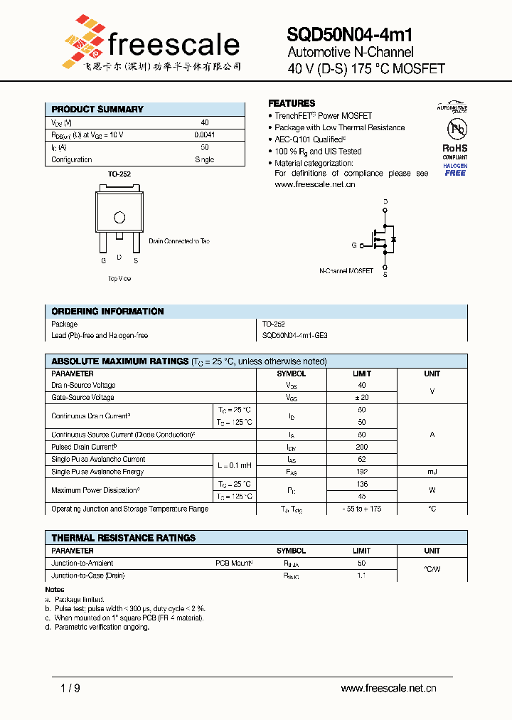 SQD50N04-4M1_5360619.PDF Datasheet