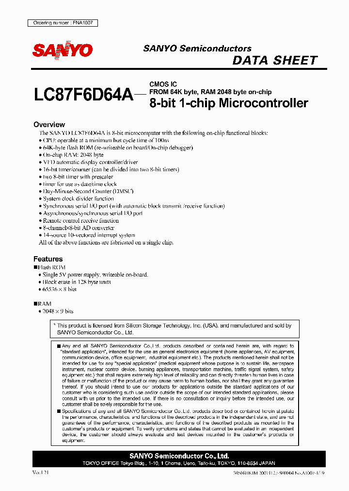 LC87F6D64A_5364273.PDF Datasheet