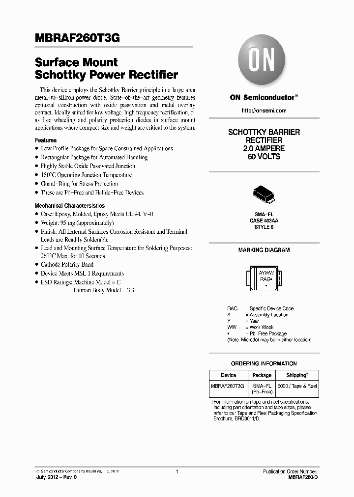 MBRAF260T3G_5366143.PDF Datasheet