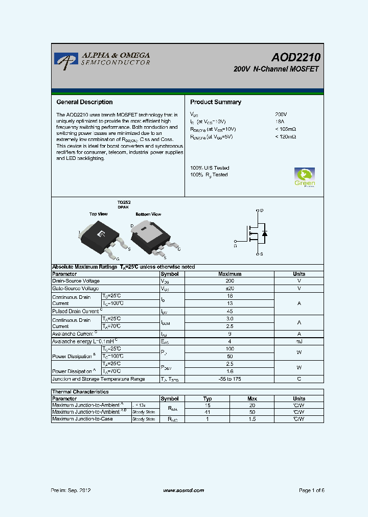 AOD2210_5366474.PDF Datasheet