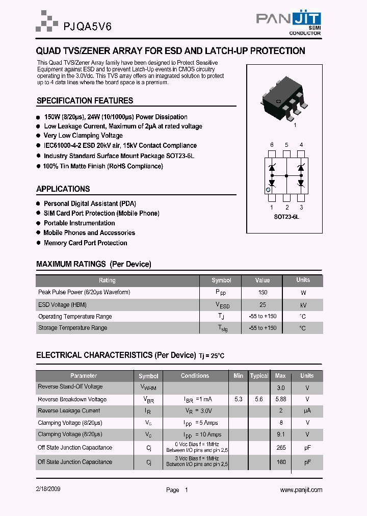 PJQA5V609_5371793.PDF Datasheet