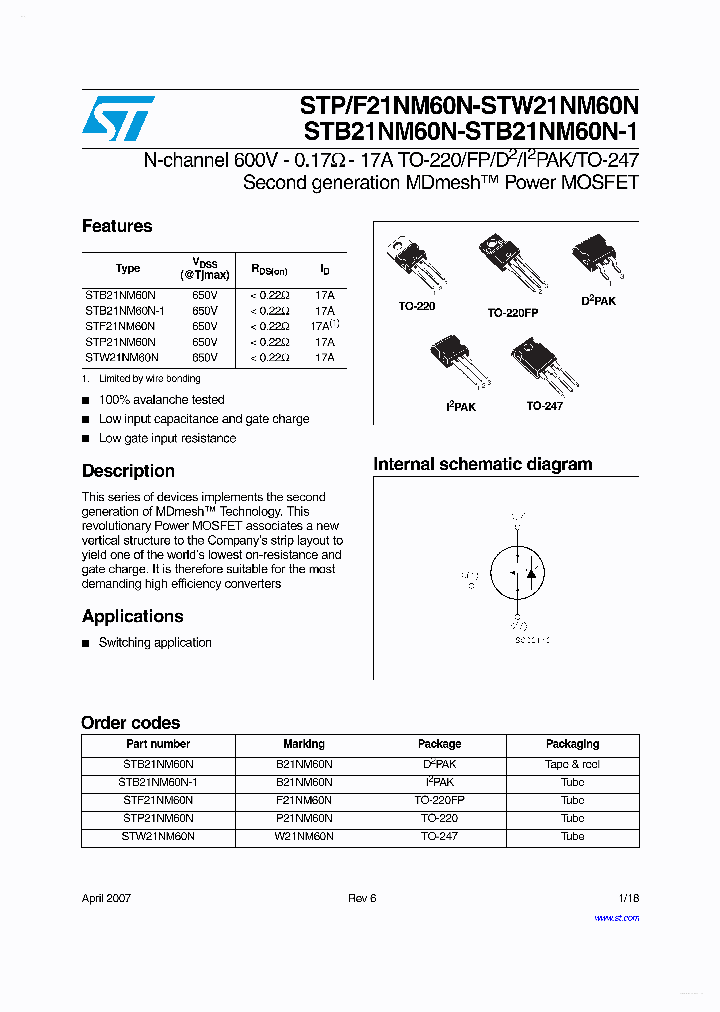 W21NM60N_5393832.PDF Datasheet