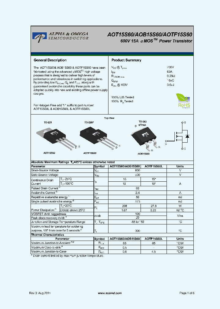 AOTF15S60_5395626.PDF Datasheet