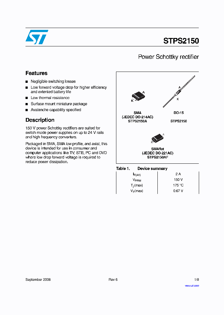 STPS215008_5405349.PDF Datasheet