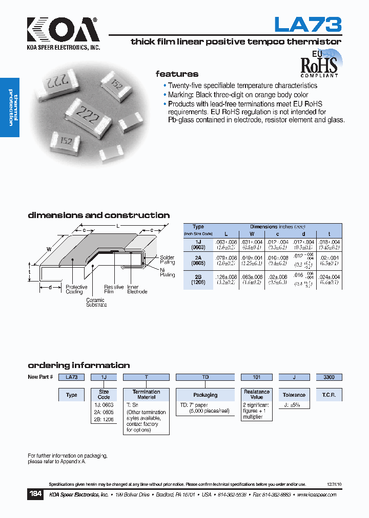 LA731JTTD101J3300_5412610.PDF Datasheet