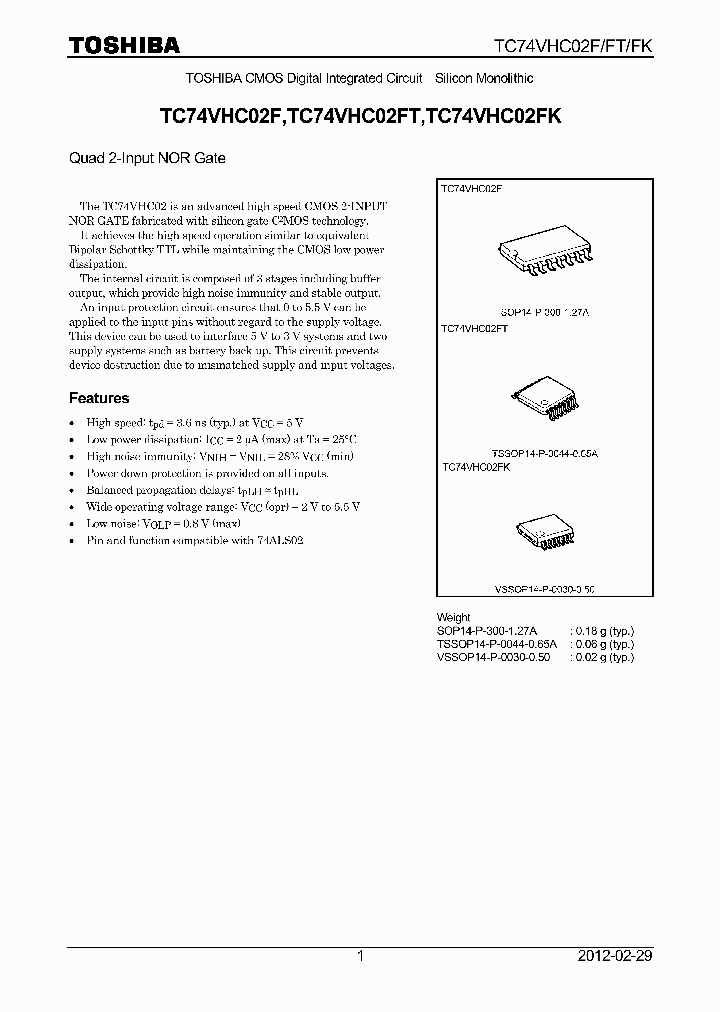 TC74VHC02FK12_5421043.PDF Datasheet