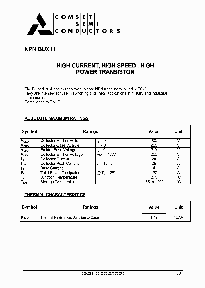 BUX11_5423374.PDF Datasheet