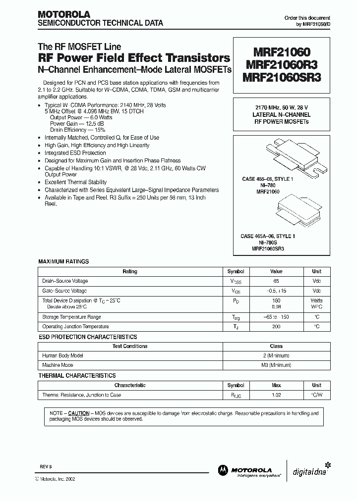 MRF21060_5427217.PDF Datasheet