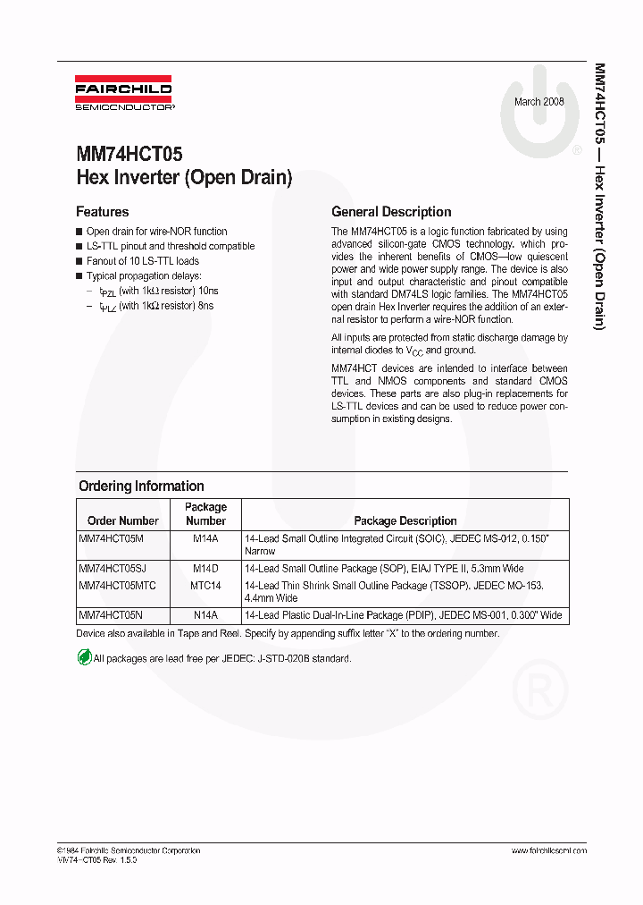 MM74HCT05MTC_5431379.PDF Datasheet