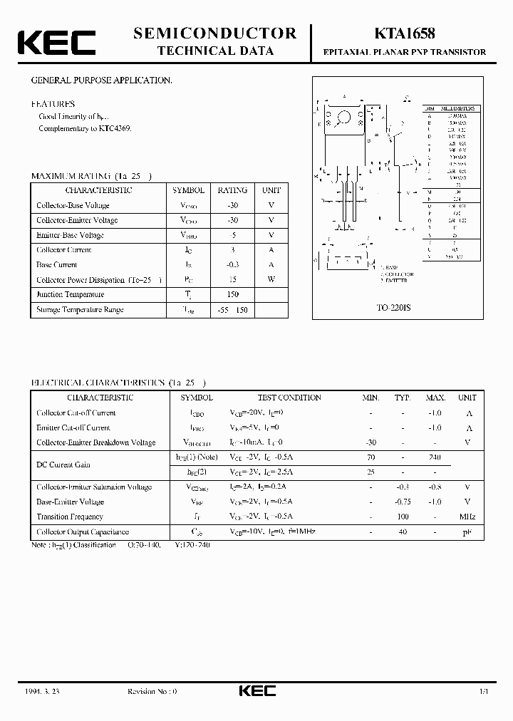 KTA1658_5477757.PDF Datasheet