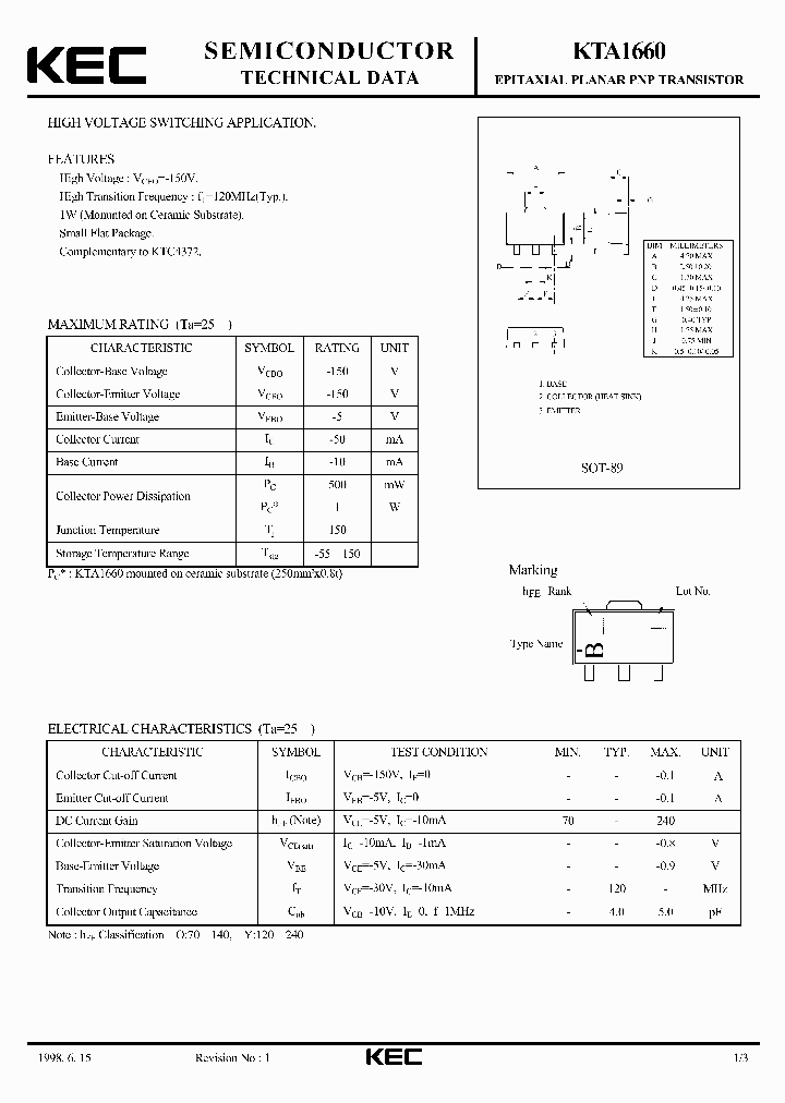 KTA1660_5477760.PDF Datasheet