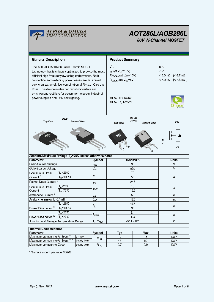 AOT286L_5480432.PDF Datasheet
