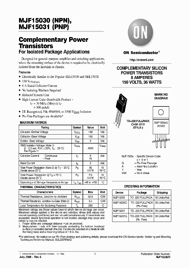 MJF15030G_5486264.PDF Datasheet