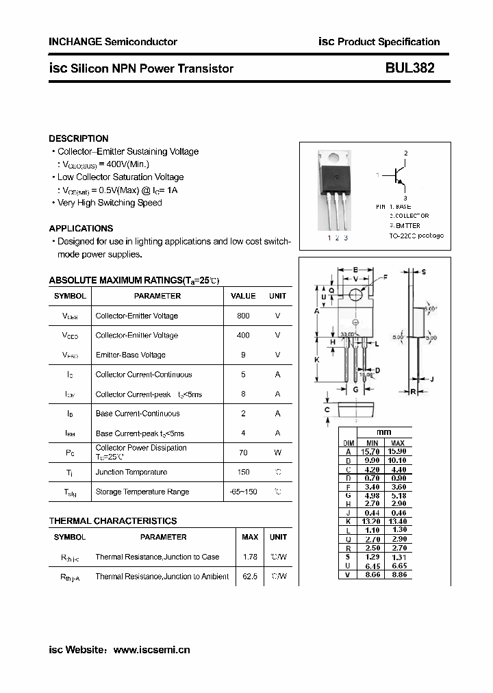 BUL382_5487061.PDF Datasheet