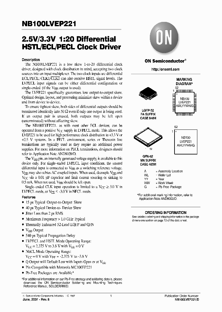 NB100LVEP221FAG_5494240.PDF Datasheet