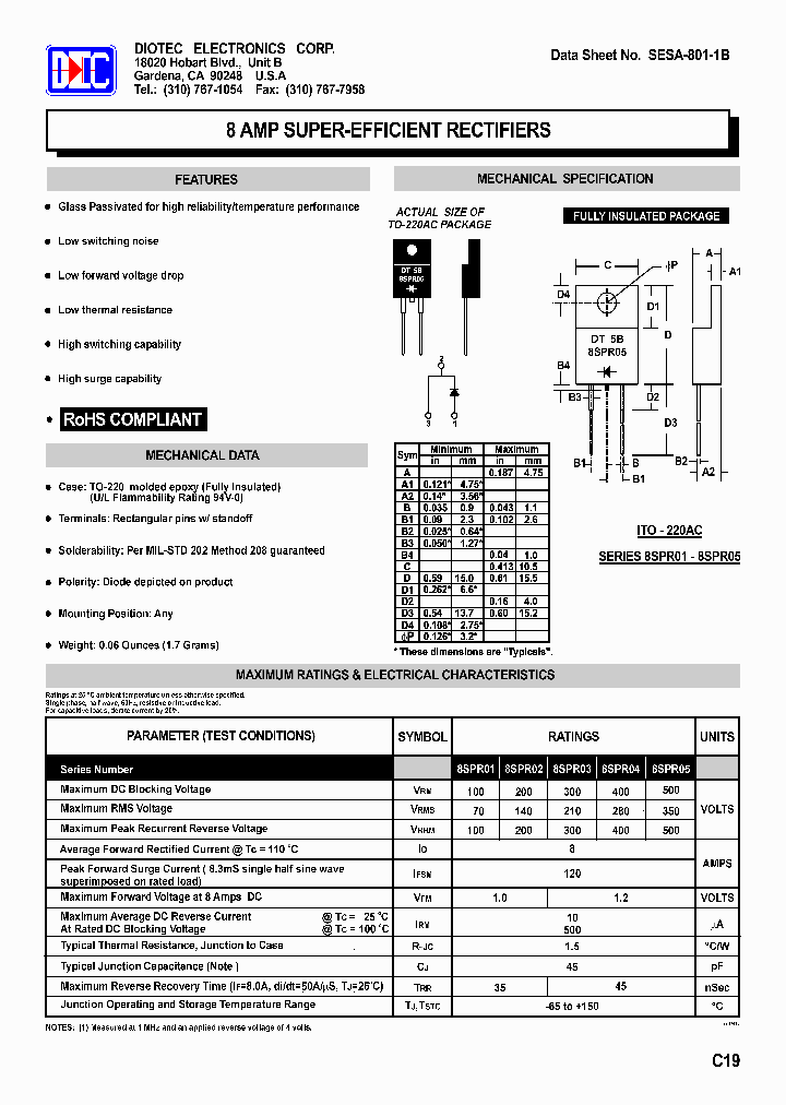 SESA-801-1B_5498625.PDF Datasheet