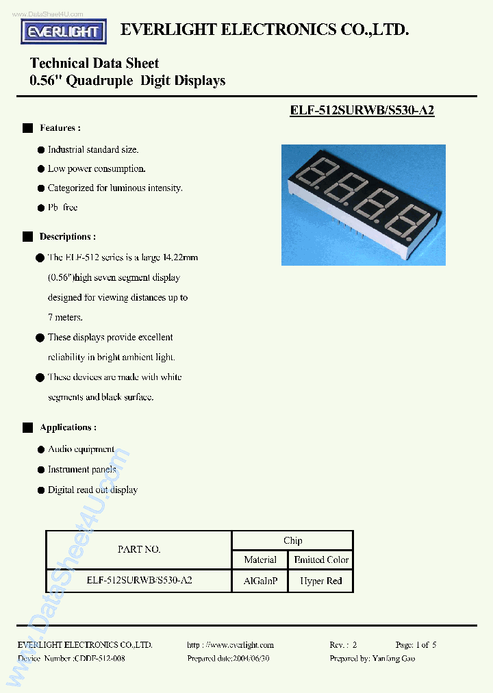 ELF-512SURWBS530-A2_5510175.PDF Datasheet