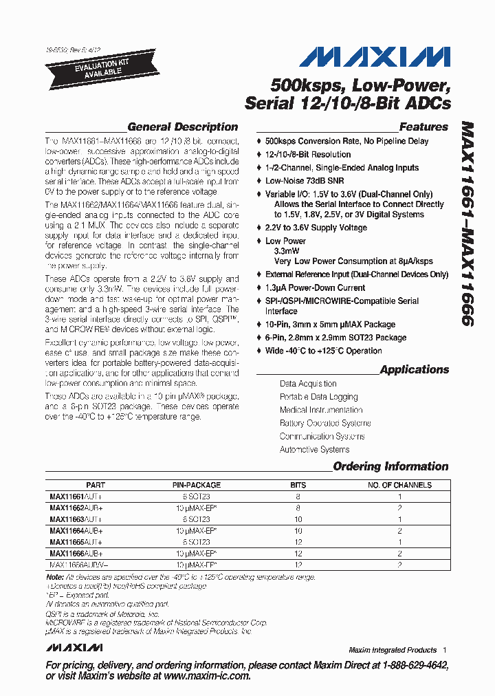 MAX11664AUB_5526347.PDF Datasheet