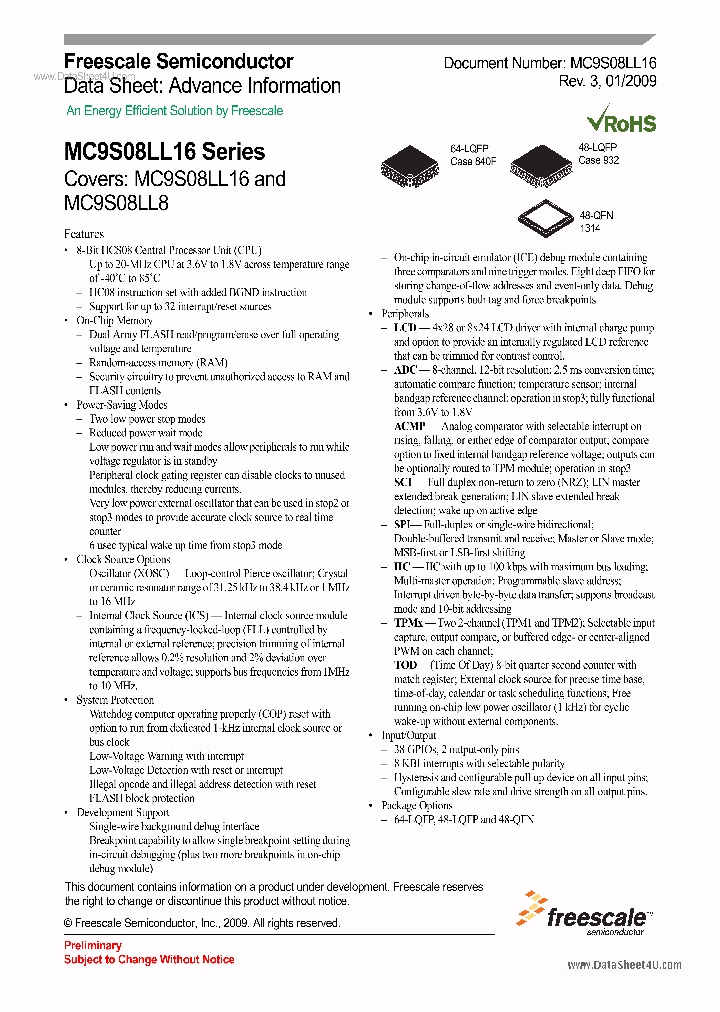 MC9S08LL16_5527012.PDF Datasheet