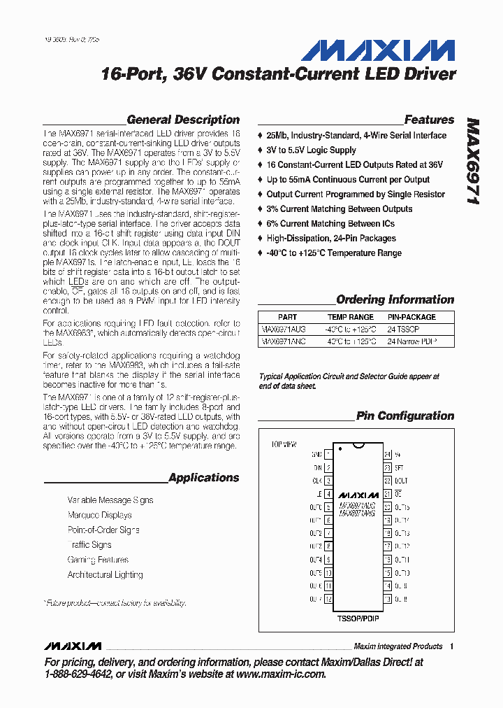 MAX6971ANG_5539763.PDF Datasheet