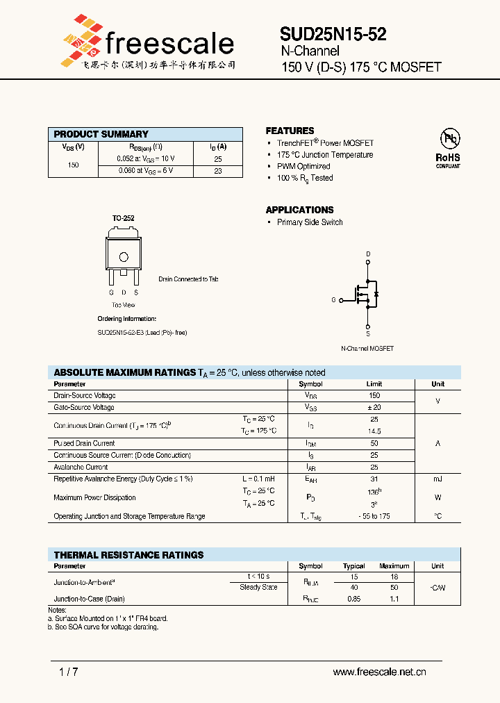 SUD25N15_5542056.PDF Datasheet