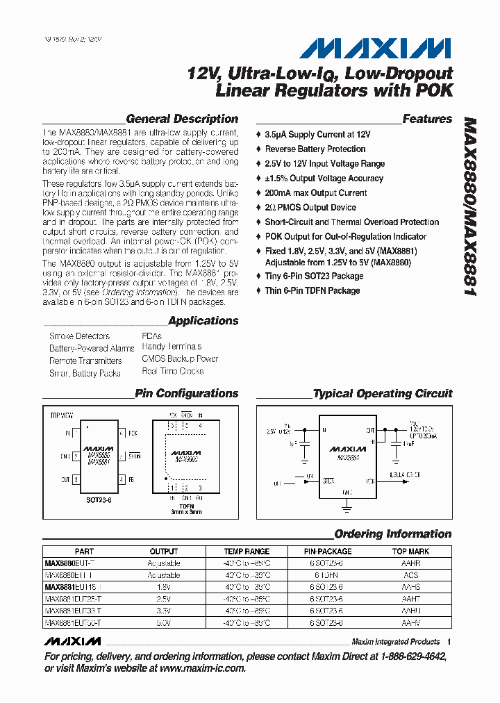 MAX8880ETT-T_5542339.PDF Datasheet
