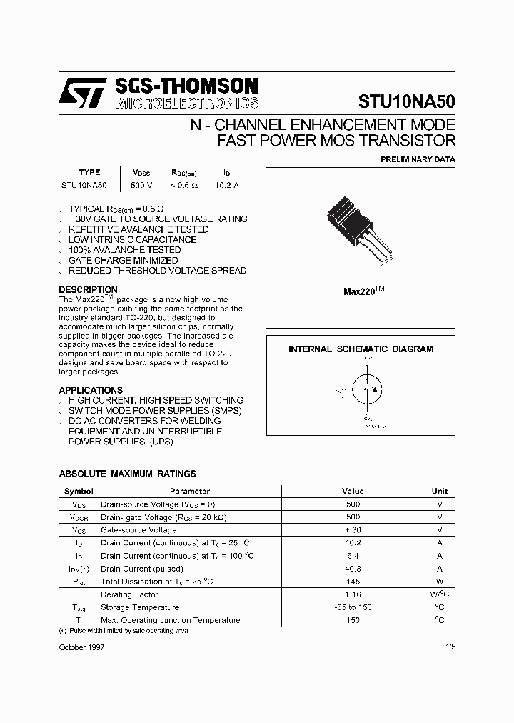 STU10NA50_5552004.PDF Datasheet