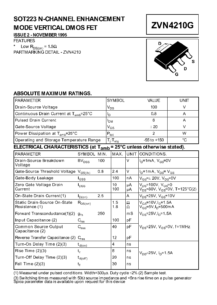 ZVN4210G_5554634.PDF Datasheet