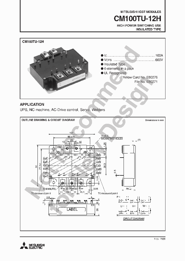 CM100TU-12H12_5564640.PDF Datasheet