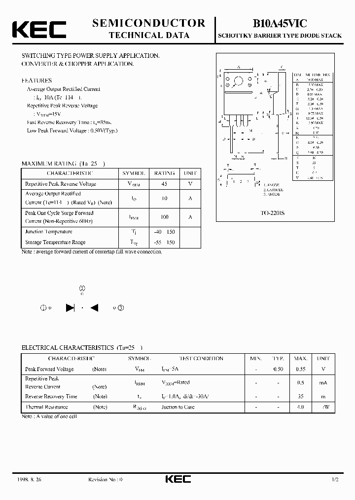 B10A45VIC_5568634.PDF Datasheet