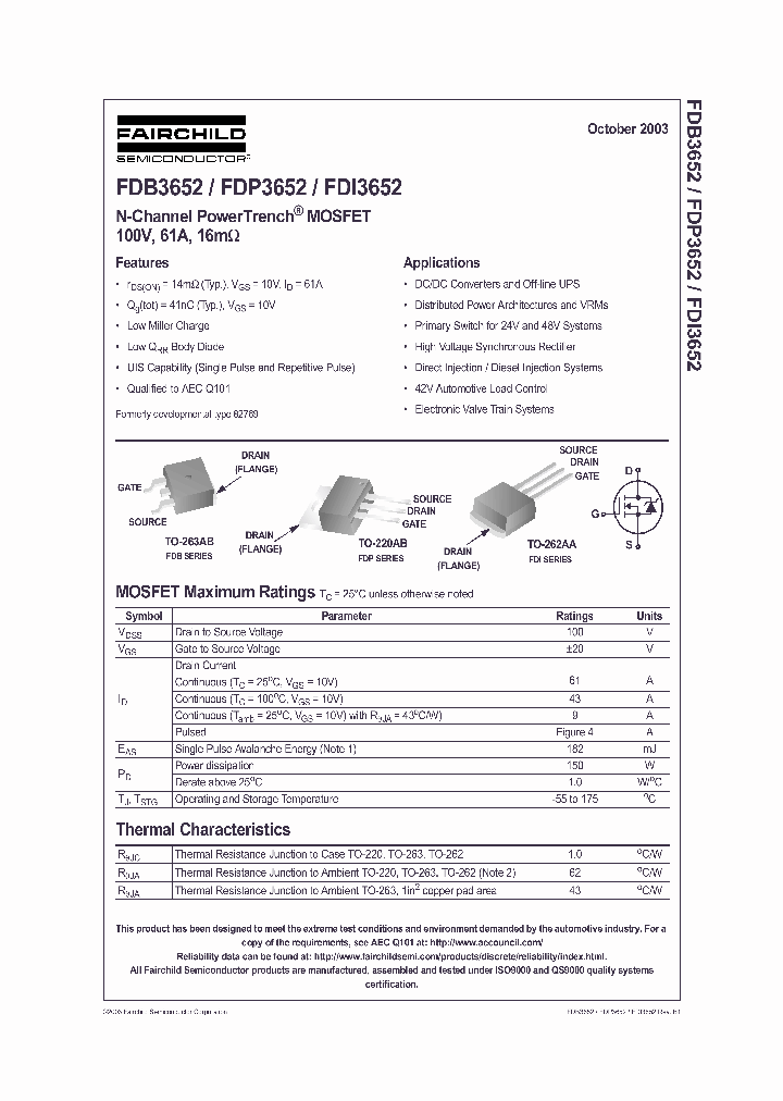 FDP3652NL_5570038.PDF Datasheet