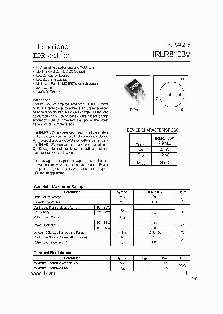 IRLR8103V_5572901.PDF Datasheet