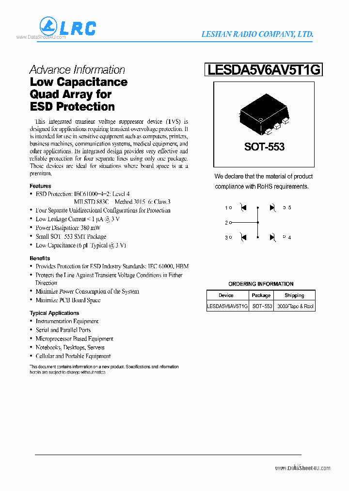 LESDA5V6AV5T1G_5582683.PDF Datasheet