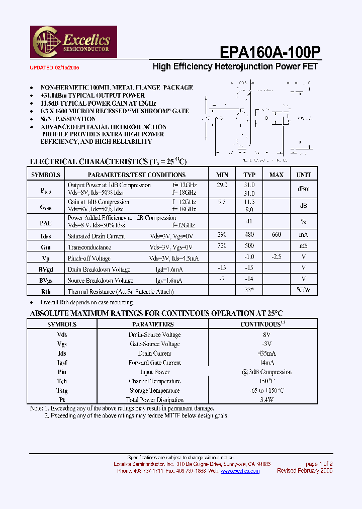 EPA160A-100P_5589954.PDF Datasheet