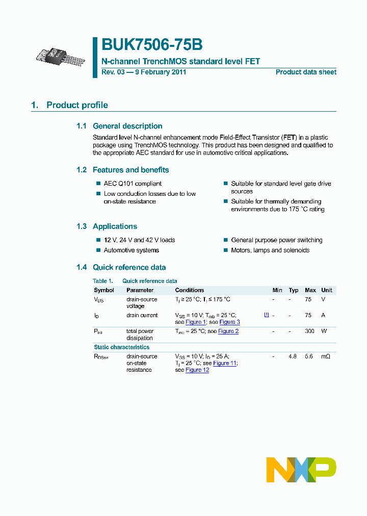 BUK7506-75B_5593623.PDF Datasheet