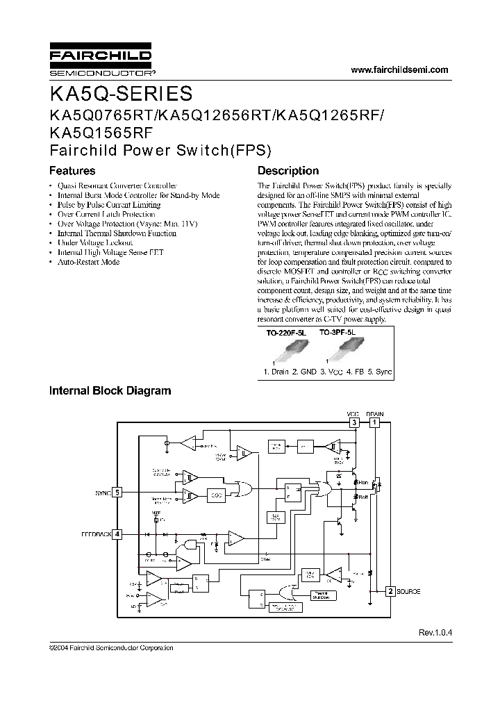 KA5Q1565RFYDTU_5604973.PDF Datasheet